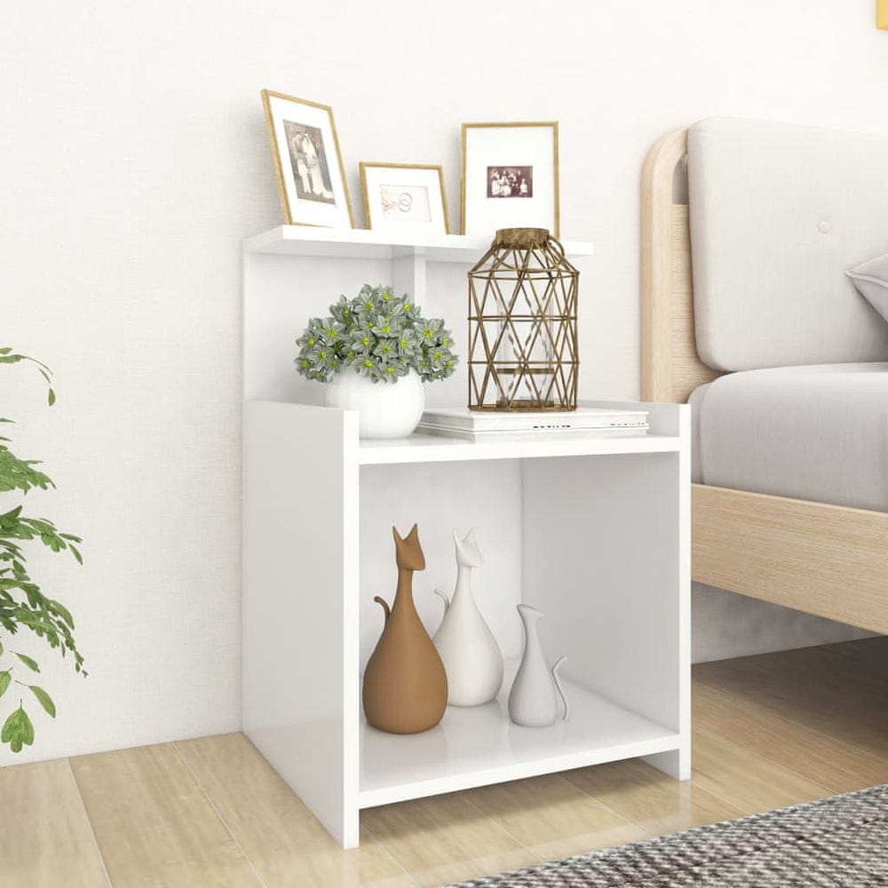 Petromila vidaXL Nočný stolík, biely 40x35x60 cm, kompozitné drevo